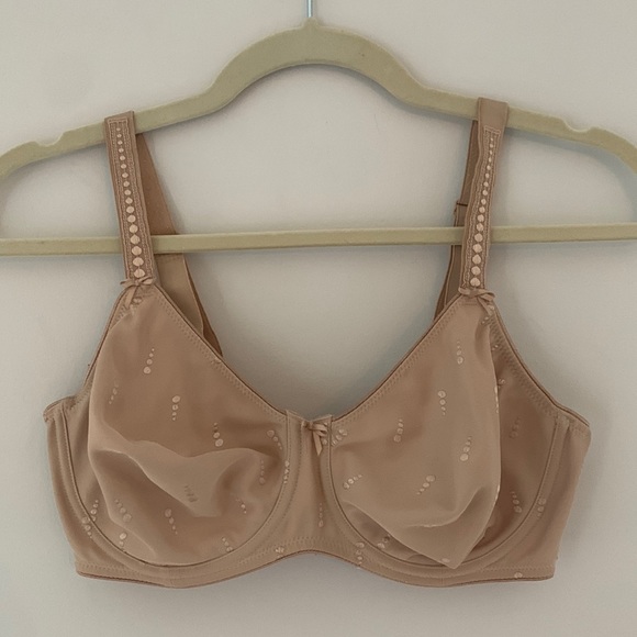 FELINA nude full cup bra with dot patterns. 34 E - Picture 2 of 8